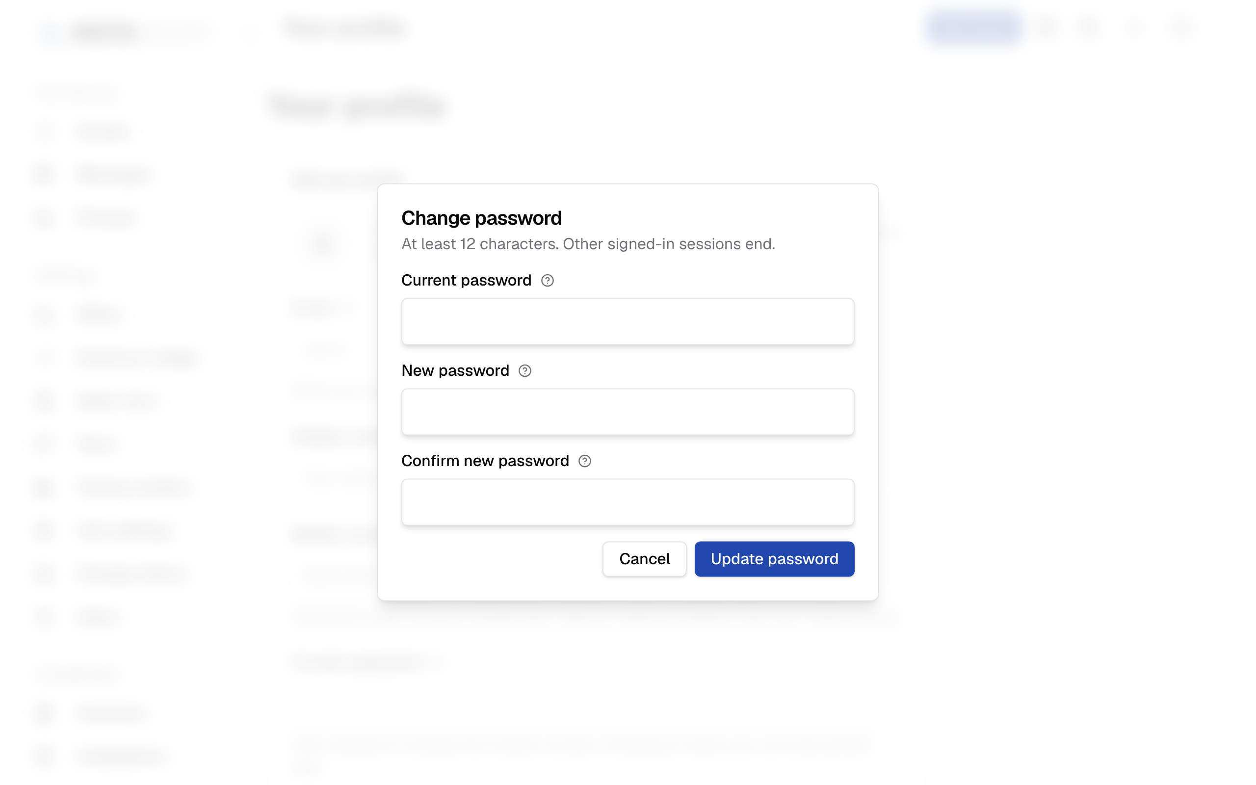 Changing your password